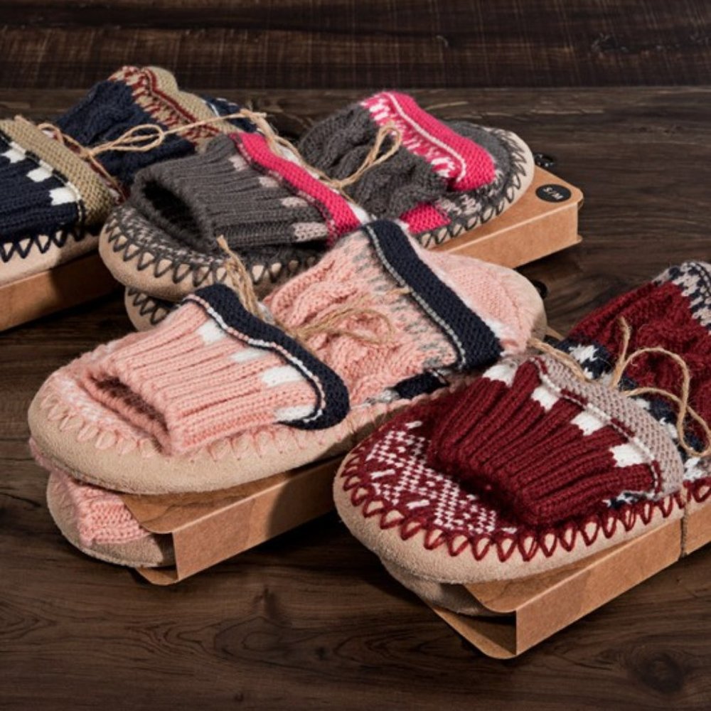 Jacquard Knit Blush Slipper Socks - Nordic Pattern  🎁 Excellent Gift! 🎁