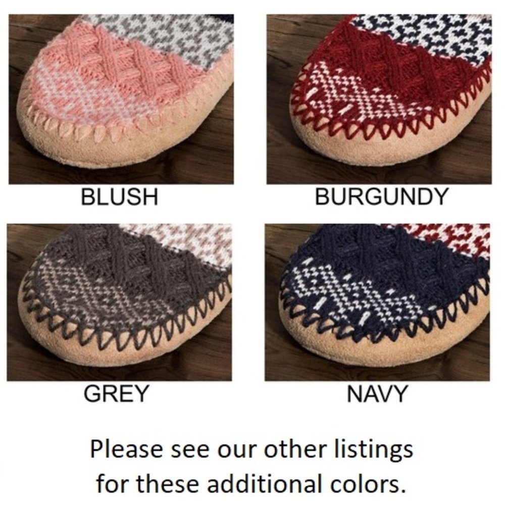 Jacquard Knit Blush Slipper Socks - Nordic Pattern  🎁 Excellent Gift! 🎁