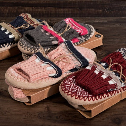 Jacquard Knit Navy Slipper Socks - Nordic Pattern  🎁 Excellent Gift! 🎁