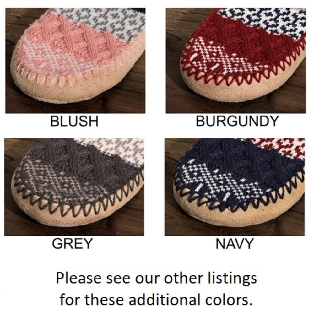 Jacquard Knit Navy Slipper Socks - Nordic Pattern  🎁 Excellent Gift! 🎁