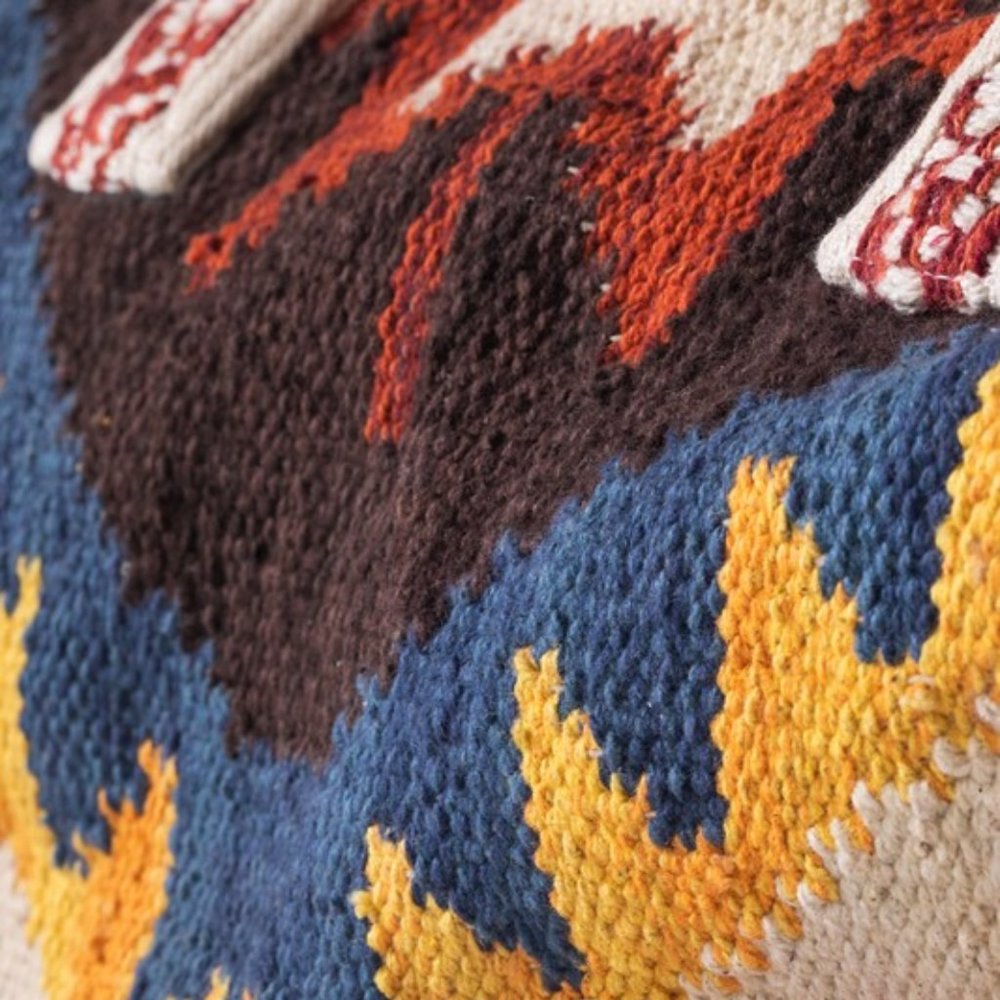 Boho Travel Bag - Ethnic Navajo Design - Handwoven from Fully Fine Cotton