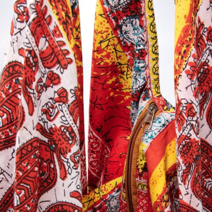 Boho Chic Beach Yoga Hobo Shoulder Bag - 100% Cotton - Bohemian Ethnic Inspired