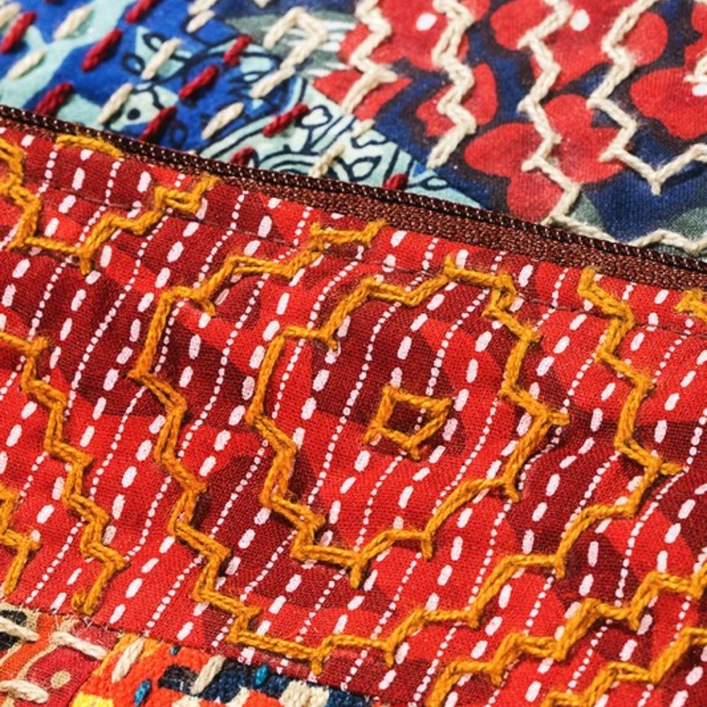 Boho Chic - Hand Stitched Patchwork Shoulder Bag - Fully Lined - Bohemian Style