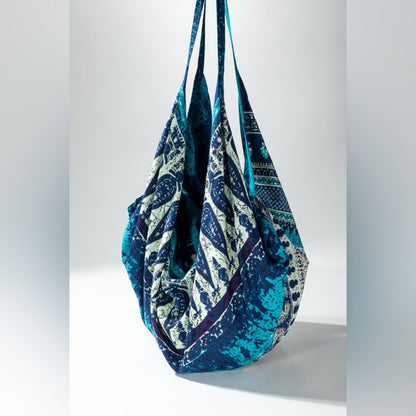 Boho Chic Beach Yoga Hobo Shoulder Bag - 100% Cotton - Bohemian Ethnic Inspired