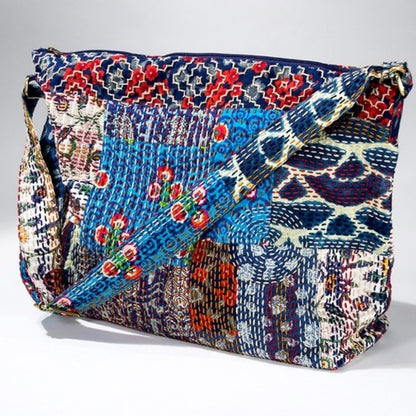Boho Chic - Hand Stitched Patchwork Shoulder Bag - Fully Lined - Bohemian Style
