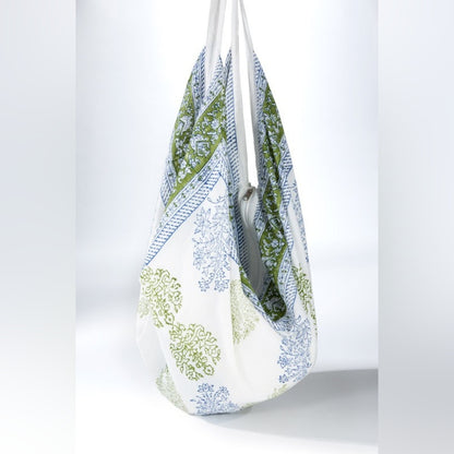 Hobo Beach Yoga Boho Chic Shoulder Bag - Handblock Ethnic & Floral Print