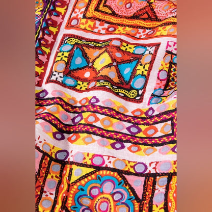 Hobo Beach Yoga Boho Chic Shoulder Bag - Handblock Paisley & Floral Printed