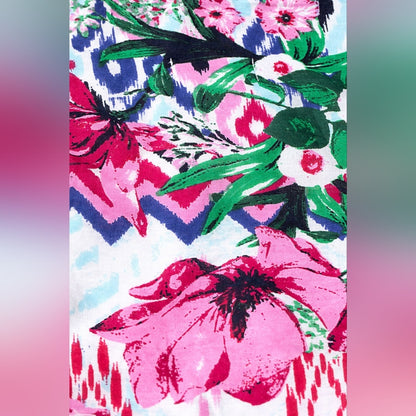 Boho Chic Beach Yoga Hobo Shoulder Bag - 100% Cotton - Floral & Ethnic Design