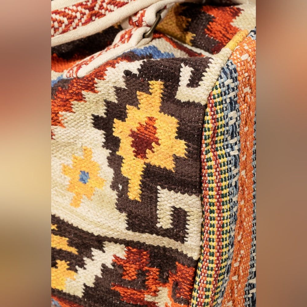 Boho Chic Travel Bag - Navajo Aztec Inspired Design - Handmade Fully Fine Cotton