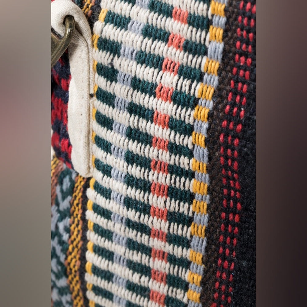 Ivory Boho Chic Travel Bag - Navajo Inspired Design - Handmade Fully Fine Cotton