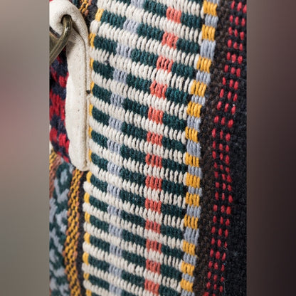 Ivory Boho Chic Travel Bag - Navajo Inspired Design - Handmade Fully Fine Cotton