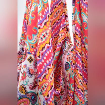 Boho Chic Beach Yoga Hobo Shoulder Bag - 100% Cotton - Paisley Floral Design
