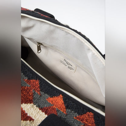 Boho Chic Travel Bag - Duo-Tone Embroidered Southwest Navajo Inspired Design