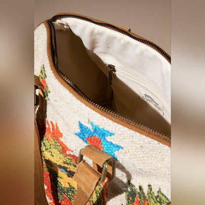 Handmade Boho Chic Satchel / Boston Bag - Navajo Aztec Inspired Design