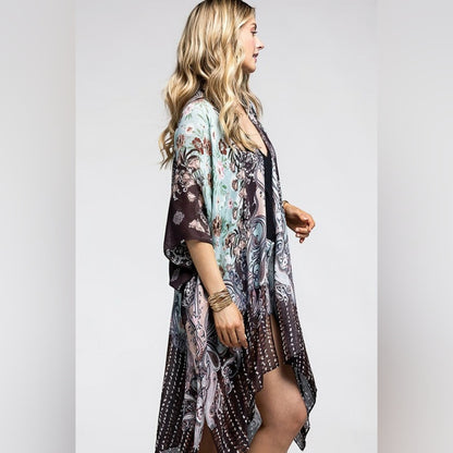 Unique Mandala, Floral & Paisley Print Kimono - Lightweight Material - NEW !!!