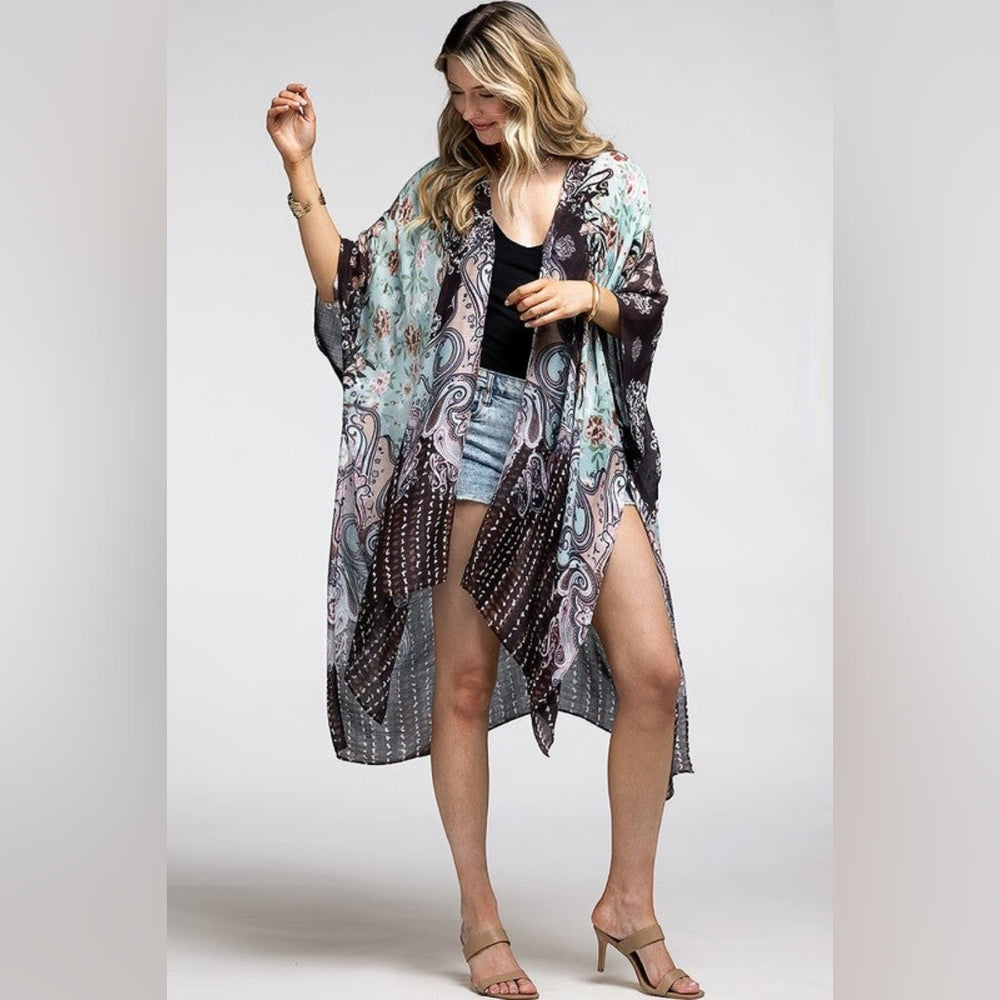 Unique Mandala, Floral & Paisley Print Kimono - Lightweight Material - NEW !!!
