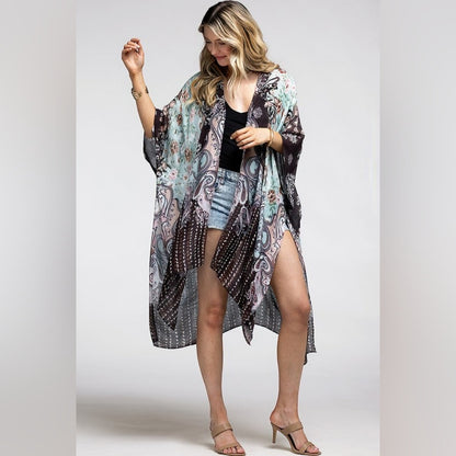 Unique Mandala, Floral & Paisley Print Kimono - Lightweight Material - NEW !!!