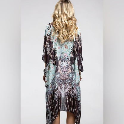 Unique Mandala, Floral & Paisley Print Kimono - Lightweight Material - NEW !!!