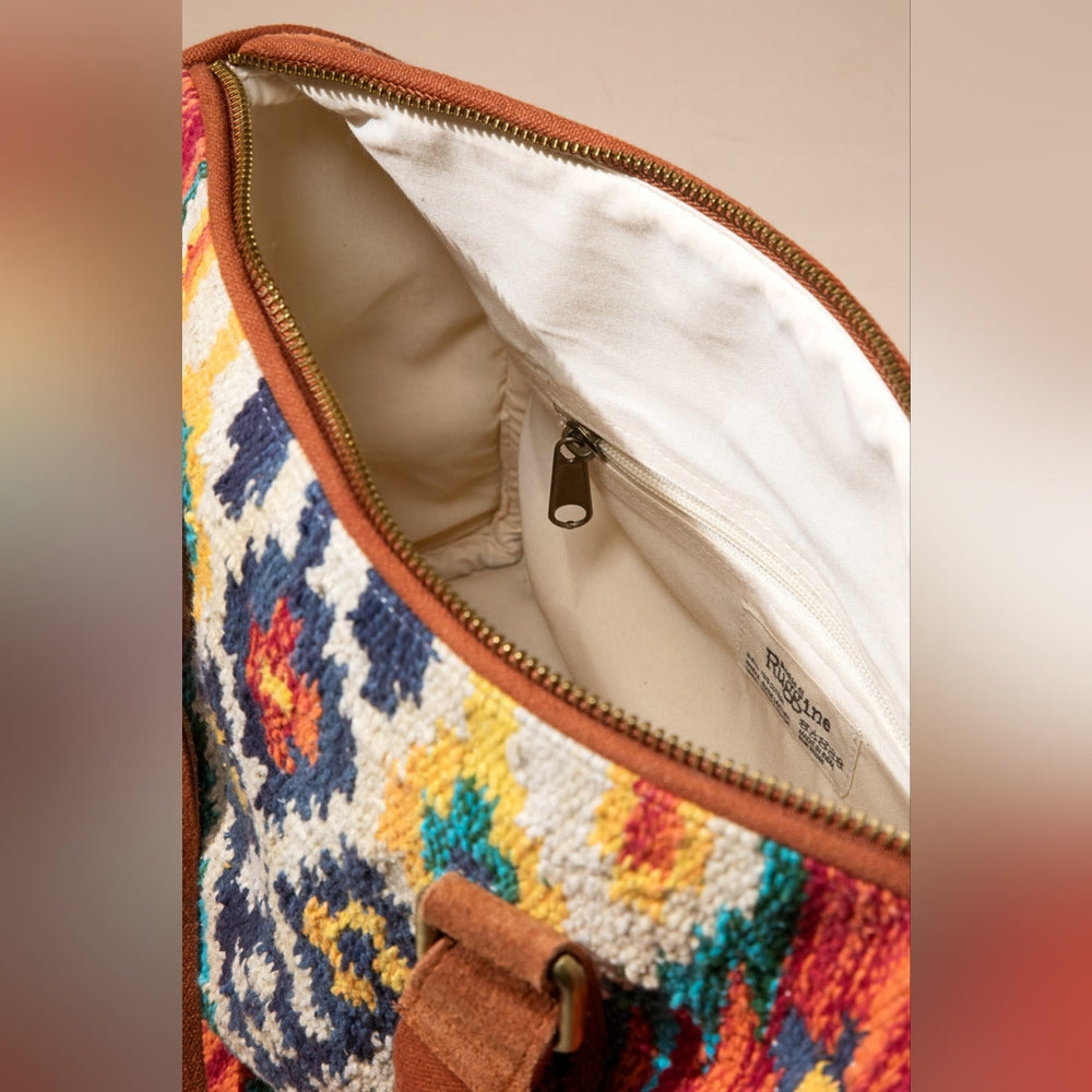 Handmade Boho Chic Boston Bag / Satchel - Navajo Aztec Inspired Design