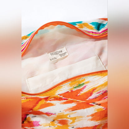 Boho Chic Beach Yoga Hobo Shoulder Bag - Multi Colored Abstract Ethnic Print