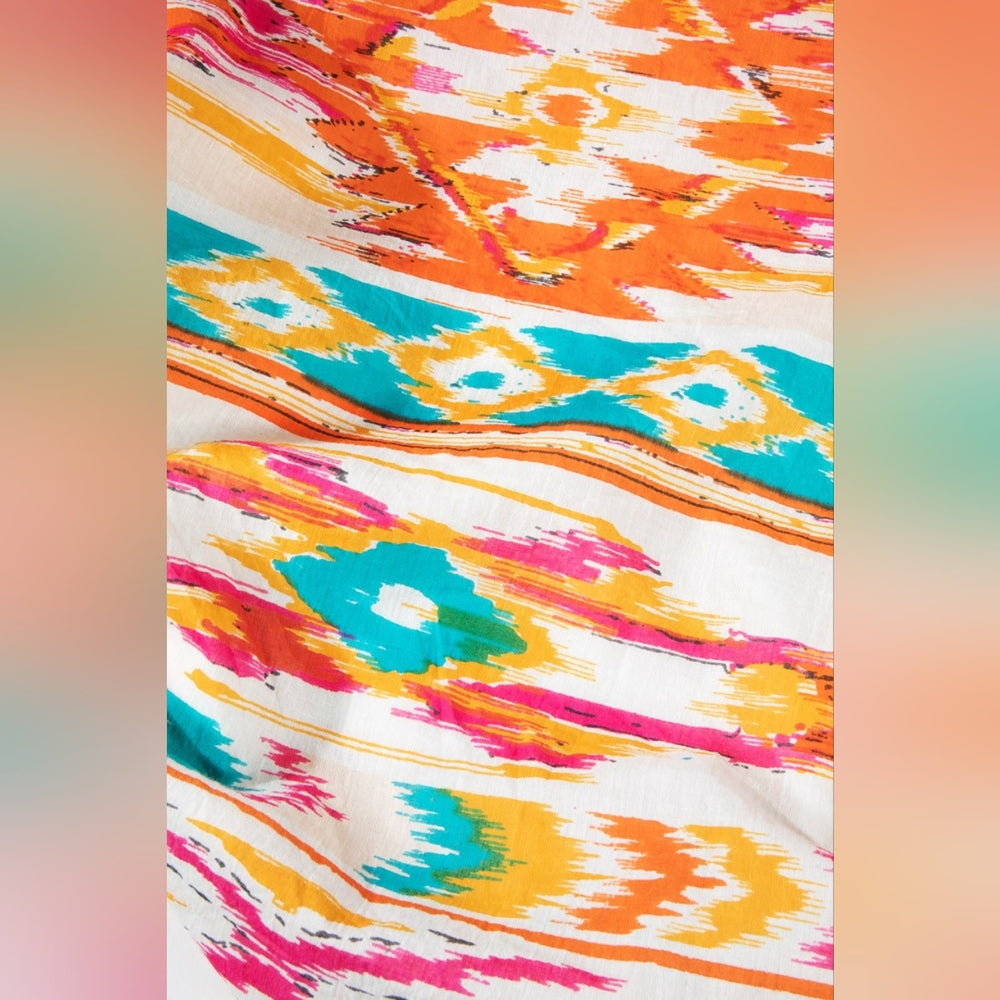 Boho Chic Beach Yoga Hobo Shoulder Bag - Multi Colored Abstract Ethnic Print