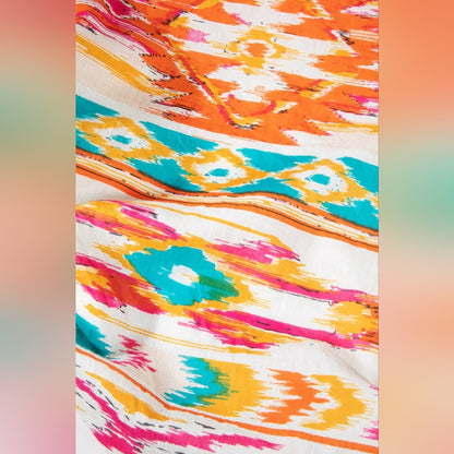 Boho Chic Beach Yoga Hobo Shoulder Bag - Multi Colored Abstract Ethnic Print