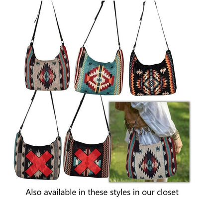 Gypsy Crossbody Bag - Southwest Style - Ethnic Inspired Design - Soft Cotton