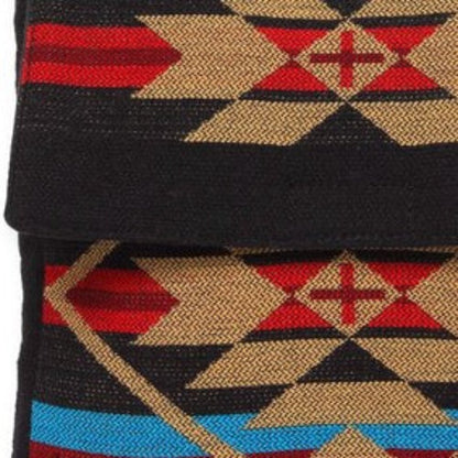 Flap Top Shoulder Bag - Southwest Style - Ethnic Inspired Design - Lightweight