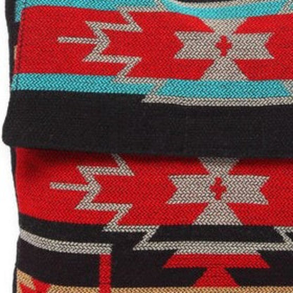 Flap Top Shoulder Bag - Southwest Style - Ethnic Inspired Design - Lightweight