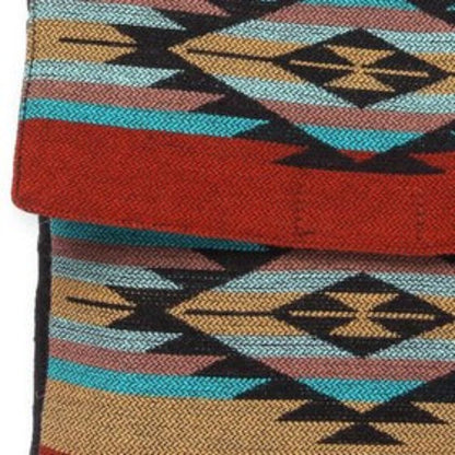Flap Top Shoulder Bag - Southwest Style - Ethnic Inspired Design - Lightweight