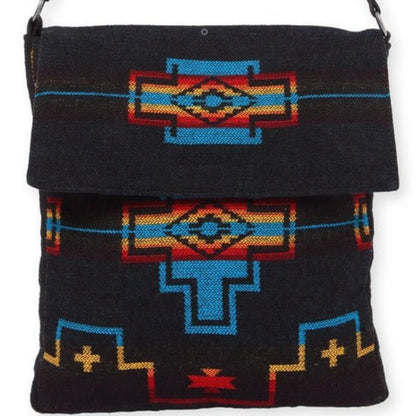 Flap Top Shoulder Bag - Southwest Style - Ethnic Inspired Design - Lightweight