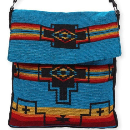 Flap Top Shoulder Bag - Southwest Style - Ethnic Inspired Design - Lightweight