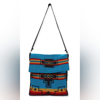 Flap Top Shoulder Bag - Southwest Style - Ethnic Inspired Design - Lightweight