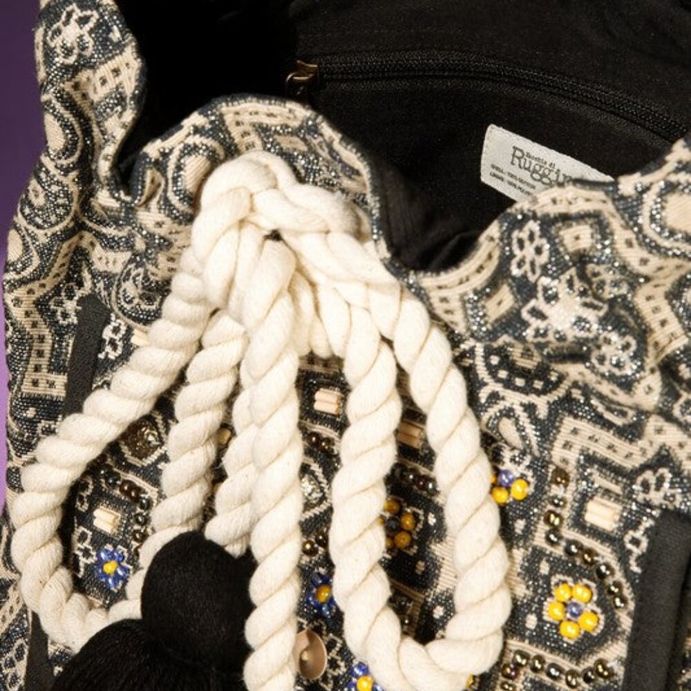 Handmade Backpack w/ a Unique Ethnic Bohemian Look - Fully Fine Cotton