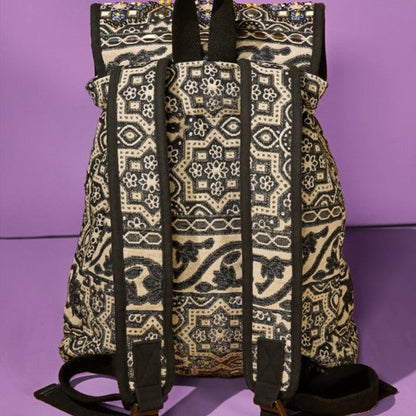 Handmade Backpack w/ a Unique Ethnic Bohemian Look - Fully Fine Cotton