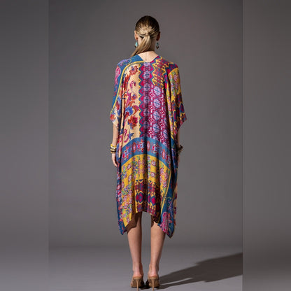 Colorful Floral Paisley & Geometric Print Kimono - Soft & Silky - Lightweight