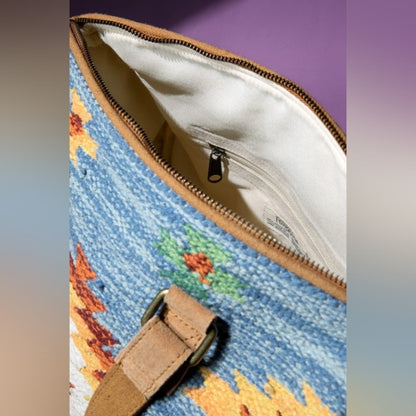 Handmade Boho Chic Satchel / Boston Bag - Navajo Aztec Inspired Design