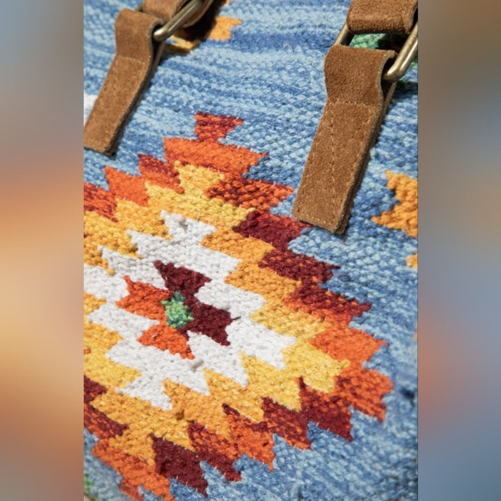 Handmade Boho Chic Satchel / Boston Bag - Navajo Aztec Inspired Design