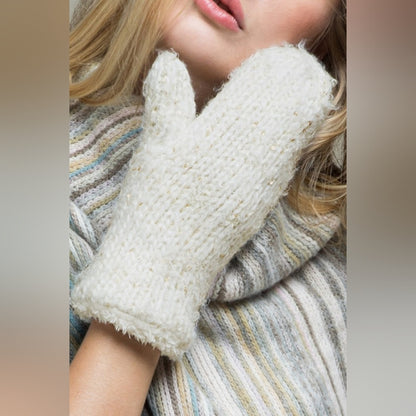 5 Pairs of Women's Knit Mittens w Warm & Comfy Faux Fur Lining for $24