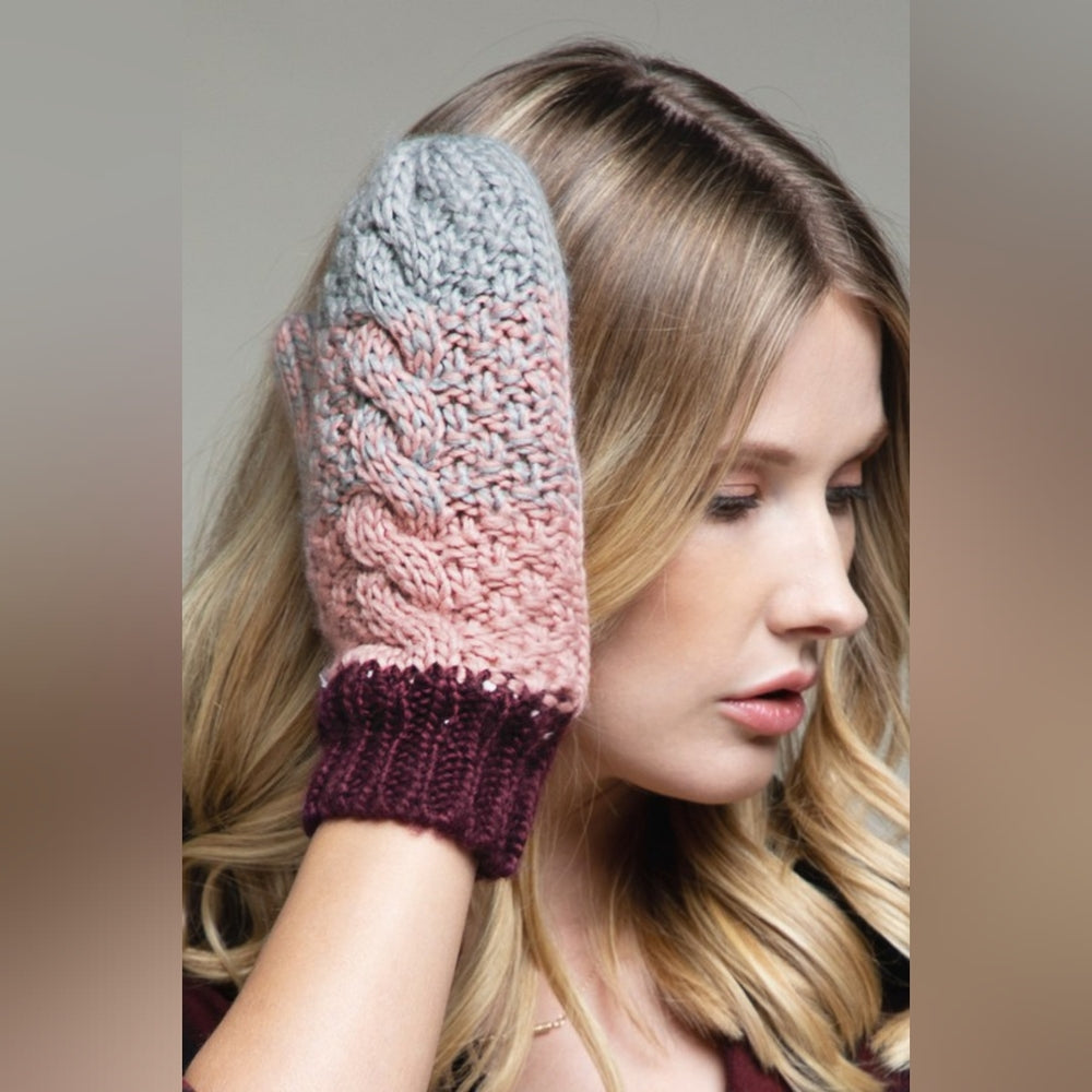5 Pairs of Women's Knit Mittens w Warm & Comfy Faux Fur Lining for $24