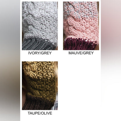 5 Pairs of Women's Knit Mittens w Warm & Comfy Faux Fur Lining for $24